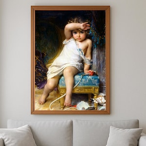 Póster infantil de Emile Munier: elegante obra de arte vintage para decorar el hogar y regalar a la habitación infantil.