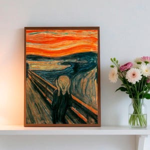 Affiche Edward Munch The Scream/impression d&#39;art expressionniste emblématique pour la décoration intérieure/cadeau unique pour les amateurs d&#39;art