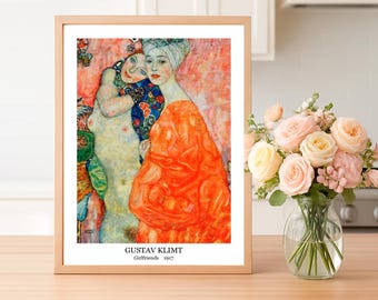 Póster decorativo de Gustav Klimt &quot;Novias&quot;, elegante y original idea de regalo para sala de estar u oficina.