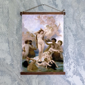 William Bouguereau The Birth of Venus Canvas Print, Classic Fine Art Wall Decor, Elegant Home Accent, Perfect Art Lover Gift