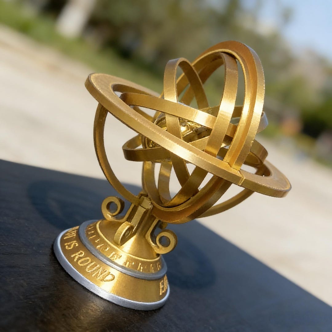 3D Printed Rotating Armillary Sphere—celestial Desk Ornament ...
