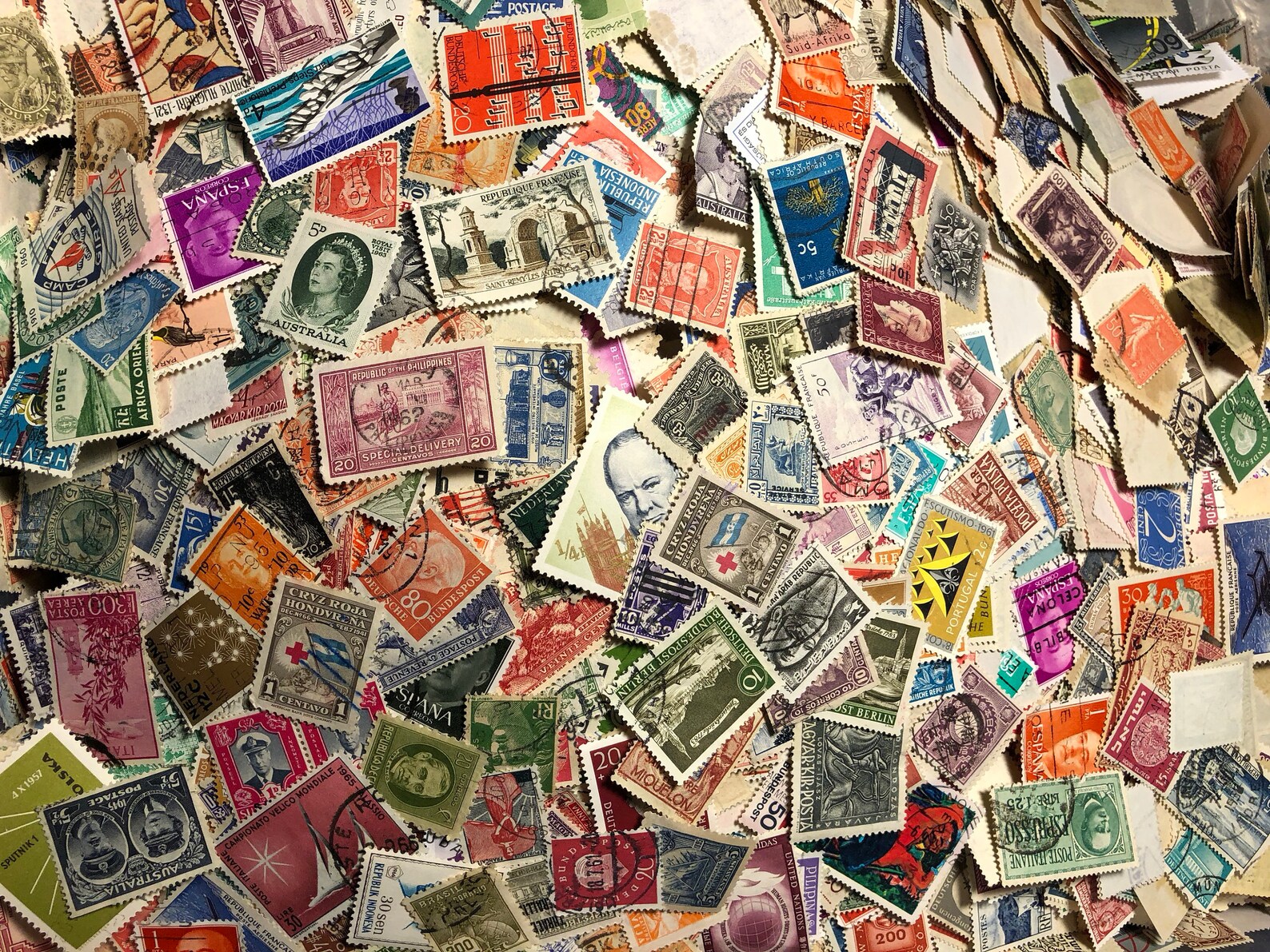 2000 Vintage Worldwide Off Paper Used Postage Stamps Vintage Etsy