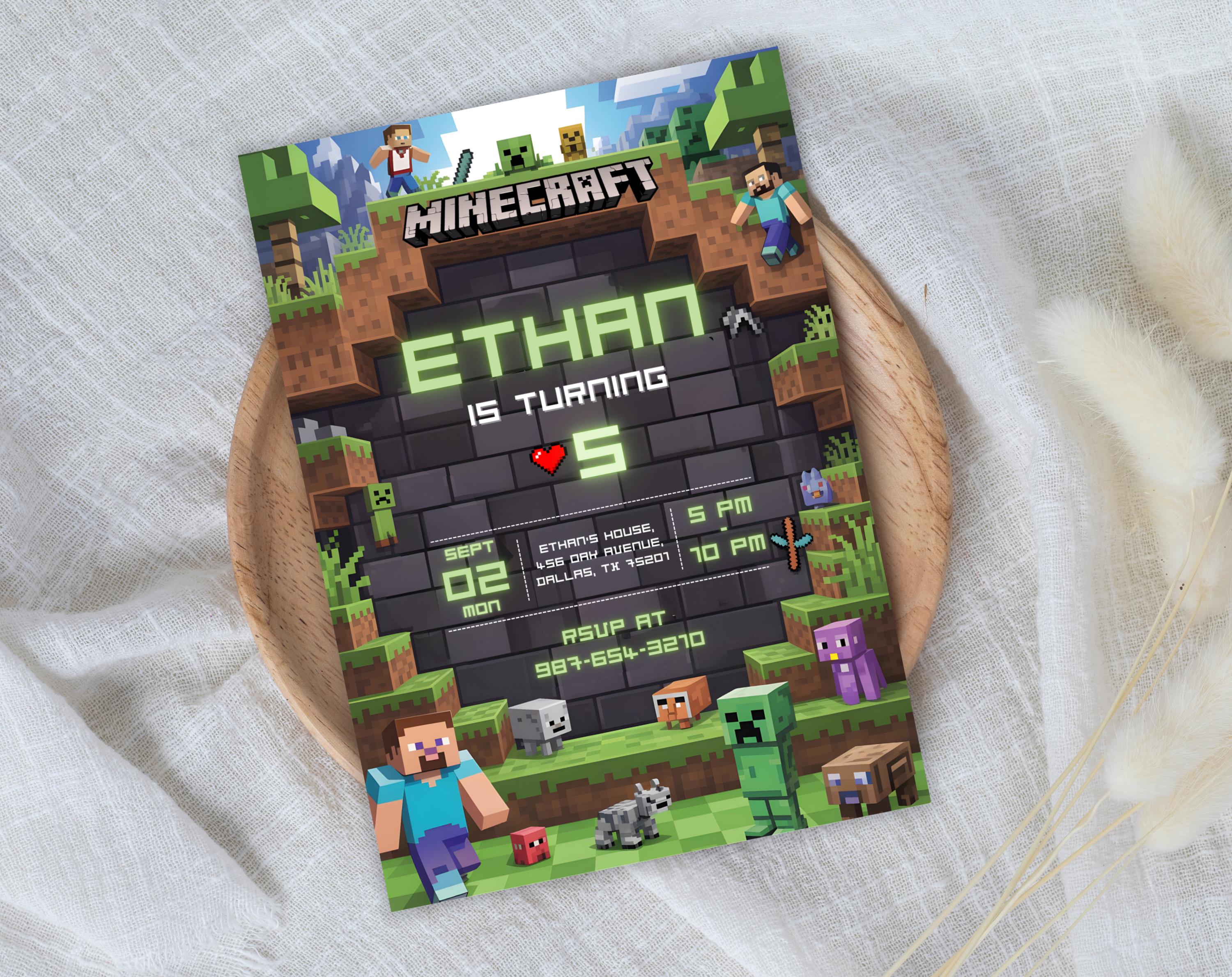 Simple Canva Minecraft Invite