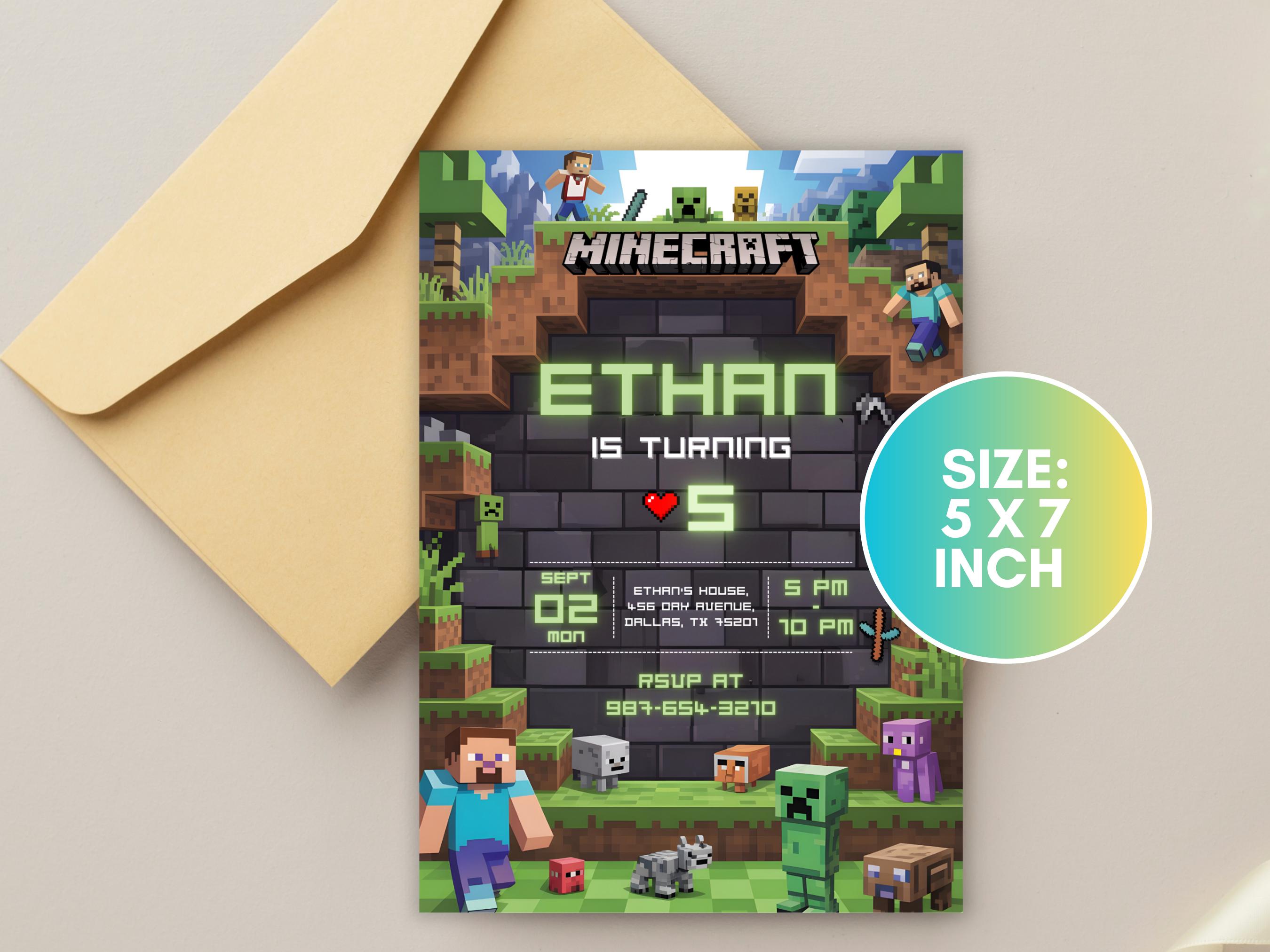 Simple Canva Minecraft Invite