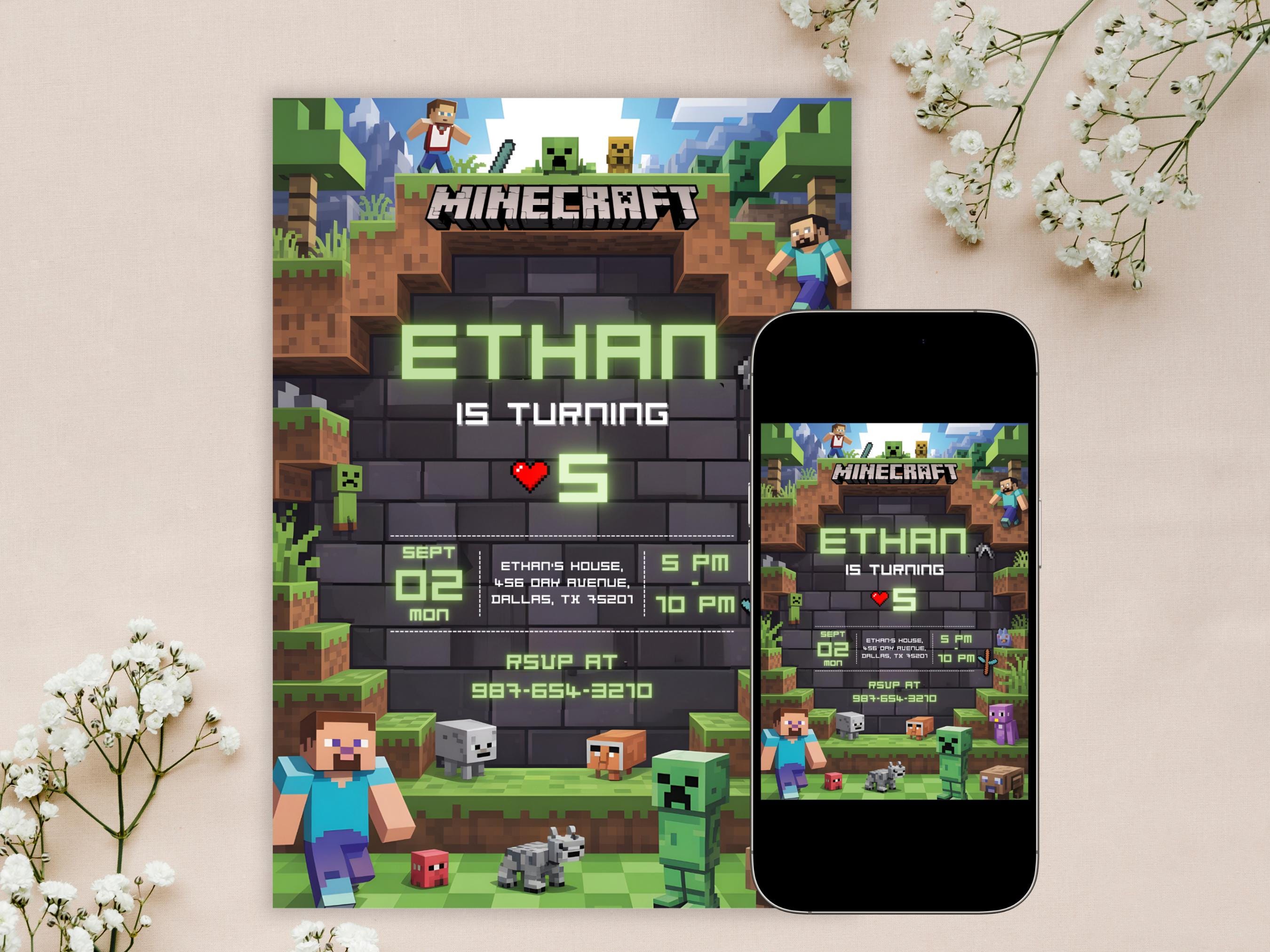 Simple Canva Minecraft Invite