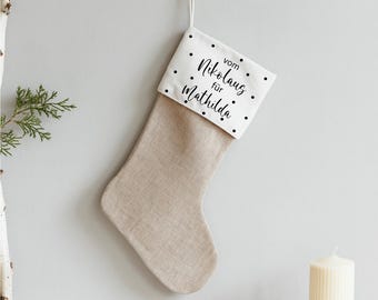 Nikolaus | Nikolausstrumpf | Nikolausstiefel | Weihnachten | Weihnachtsstrumpf | Nikolausgeschenk | personalisiert | zum Befüllen