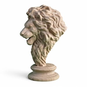 Lion statue of wood, Lion Wooden Statue, Lion statue for Staircase, Newel Post,