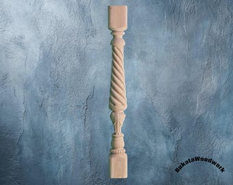 Stair Baluster: Custom Carved Wood Posts (Choose Your Size)