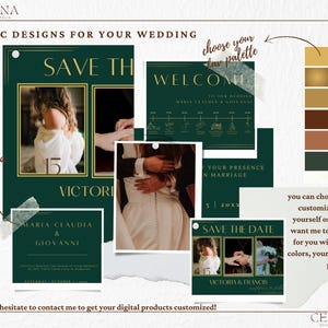 Inviti matrimonio eleganti & personalizzati - eleganza moderna, qualità premium. Include: save the date, invito, RSVP card, timeline card.