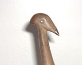 Hand Carved Painted Folkart Ostrich, Emu, Prehistoric Bird