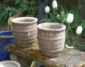 Vintage Concrete Planter Etsy
