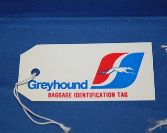 greyhound luggage tag