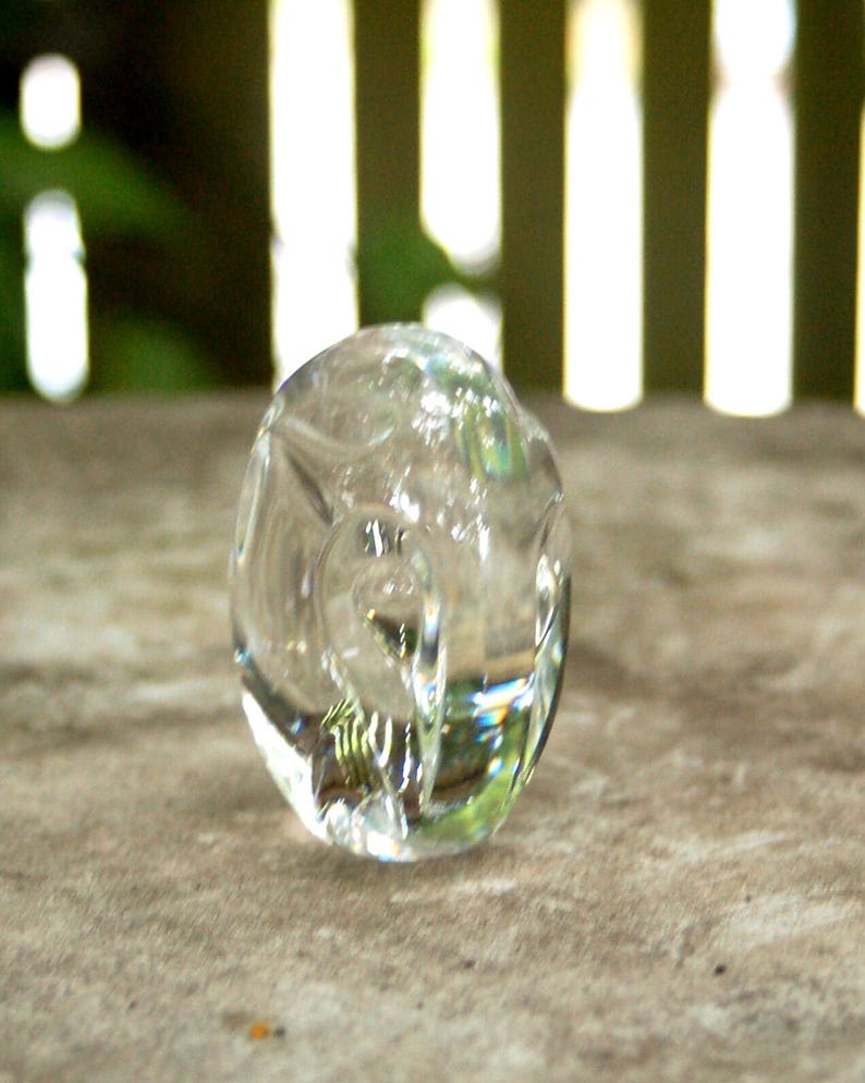 Rare Steuben Glass "Pressed Elephant" Hand Cooler ~ Steuben Shape #5511 ~ Signed / Etched 'Steuben' ~ Beautiful, Stylized, Modern Design image 4