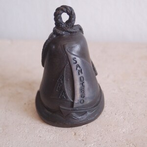 Bronze Bell from the American Bell Association's 1994 San Diego Convention Featuring a Ship at Sea, Rope Topper and Anchor Charm Nice Sound image 4