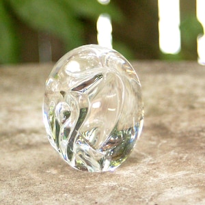Rare Steuben Glass &quot;Pressed Elephant&quot; Hand Cooler ~ Steuben Shape #5511 ~ Signed / Etched &#39;Steuben&#39; ~ Beautiful, Stylized, Modern Design