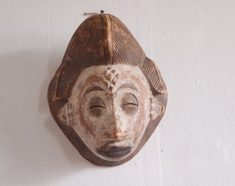 Punu Mask ~ "White Mask of the Ogooue", Ancestral Spirit of the Kota and Mukudji People from Gabon ~ Spirit Guide ~ Ancestral Spirit Mask