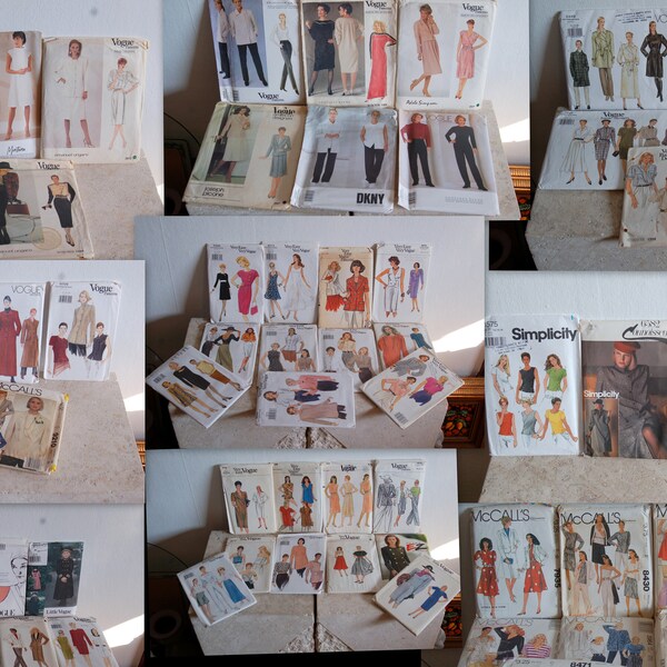 1980's / 1990's Lot 80 Vogue Pairs, Vogue American, Vogue, Vogue Easy, Simplicity, McCall's, Butterick Vintage Sewing Patterns  ~ Most FF