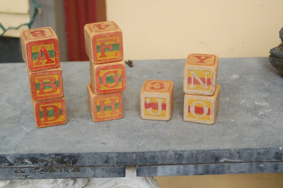 antique wooden blocks