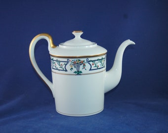Beautiful Christian Dior Porcelain  Florissant China 8 cup Coffee Teapot ~ Only Produced Two Years ~ Very Good Condition