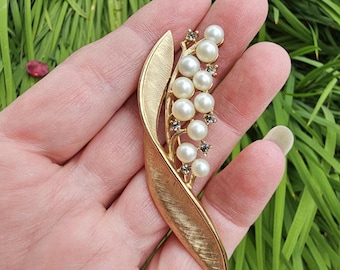 Vintage Crown Trifari Lily of the Valley by Alfred Philippe Brooch ~ Signed with Pat. No. 172560