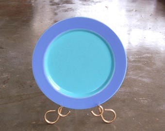 Vtg Lindt Stymeist 1980s Colorways Periwinkle Turquoise 11" Large Dinner Plate ~ Lindt Stymeist Colorways Blue Turquoise Dinner Plate ~ VG