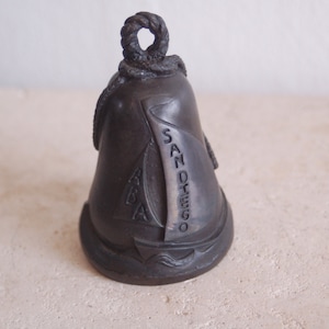 Bronze Bell from the American Bell Association's 1994 San Diego Convention Featuring a Ship at Sea, Rope Topper and Anchor Charm Nice Sound image 1