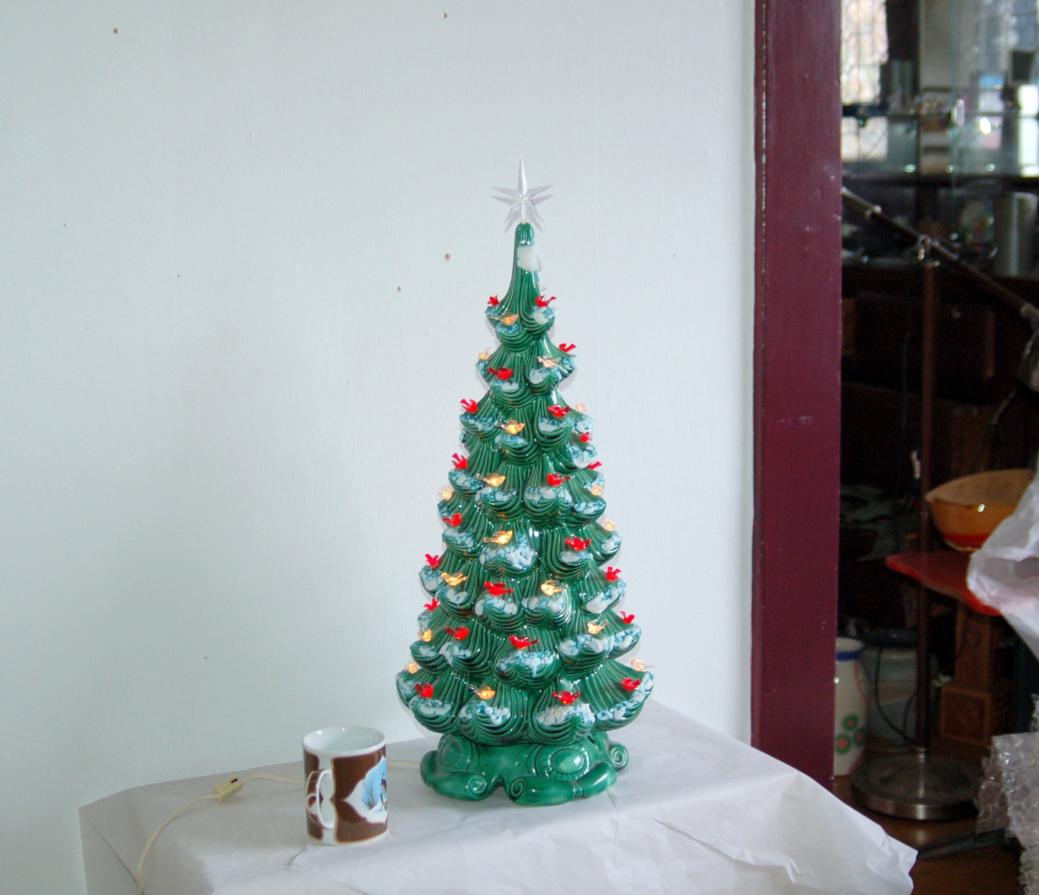 Light up Ceramic Christmas Tree With Scene 