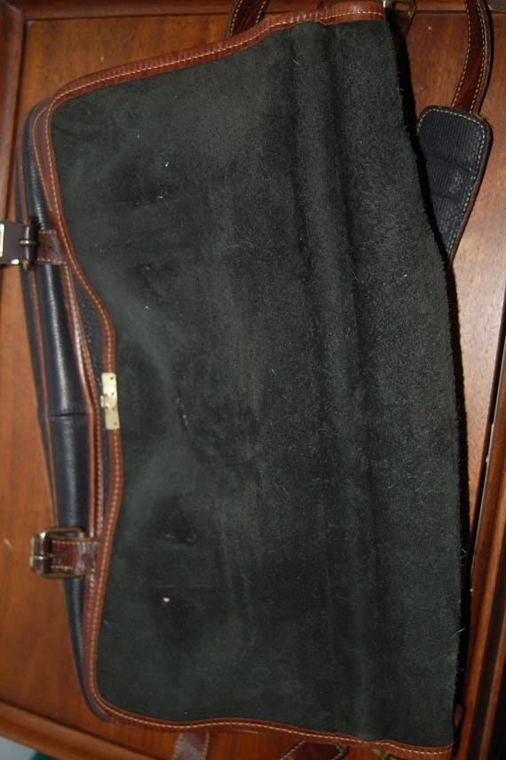 Roots Canada Two Tone Brown Waterproof Leather Messenger Bag