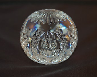 Waterford Crystal Beautiful Times Square Collection 2001 New York Hope for Abundance Paperweight ~ Etched Signed & Dated