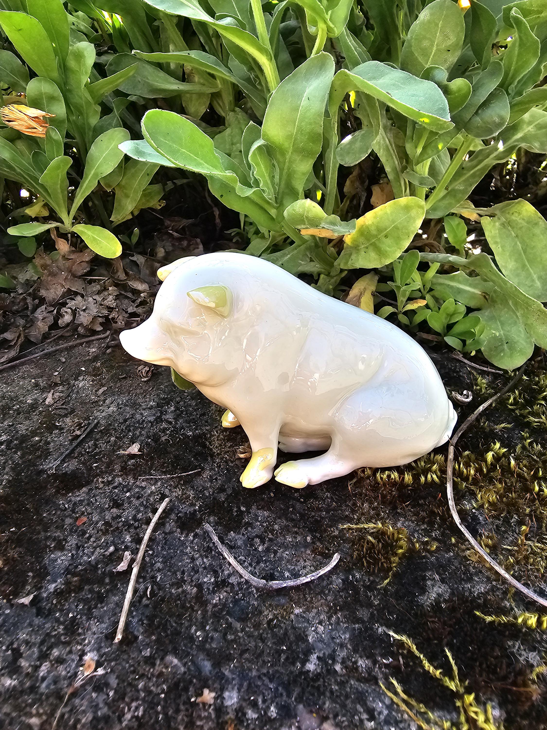 Belleek Pig - Etsy