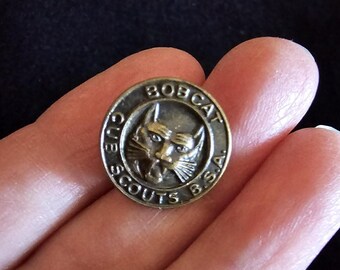 1960's Vintage BSA Bobcat Cub Scout Rank Pin Clasp Lapel Boy Scouts Of America