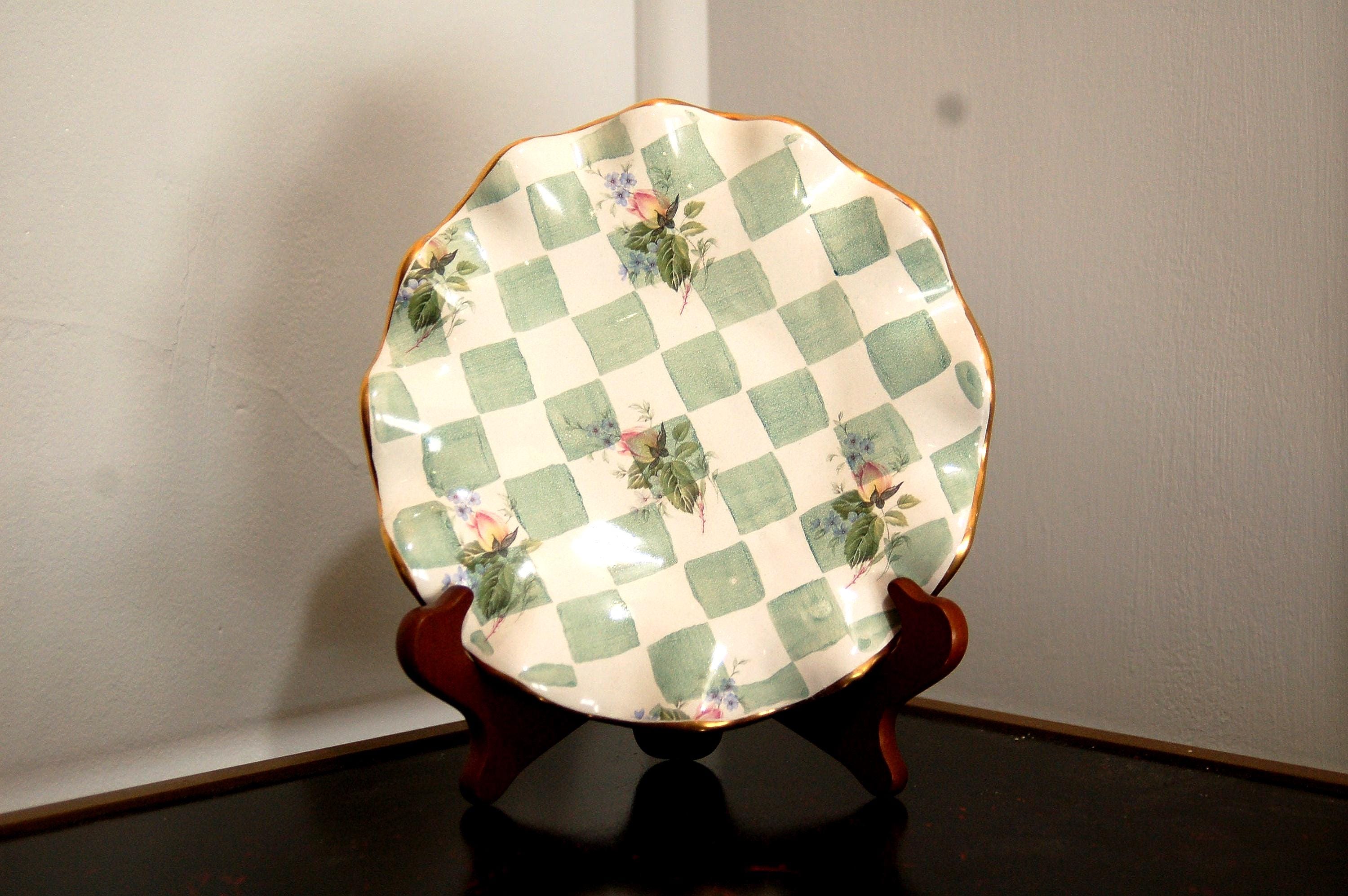 【新品】McKenzie-Childs 花柄　ケーキスタンド Mackenzie childs plate - Etsy 日本
