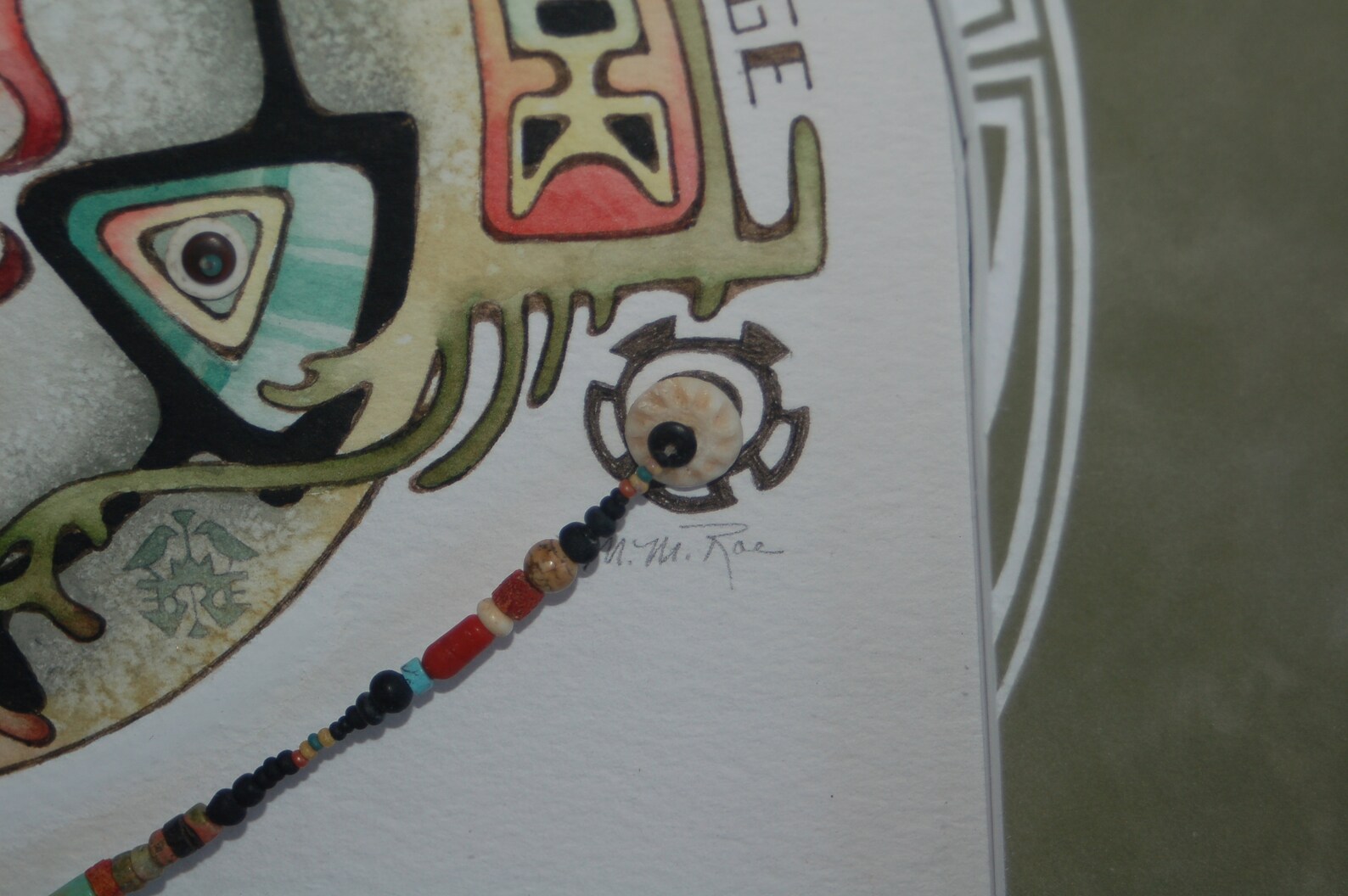 M Roes Maggie Roe Original ~ M. M. Roe Native American Inspired Watercolor W ...
