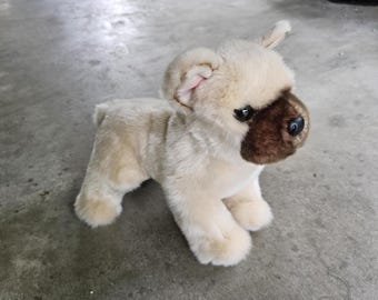 Vintage Douglas Cuddle Toys Napoleon French Bulldog Plush Stuffed Animal Dog 10" with Original Tags #1964, Rare Retired Frenchie Collectible