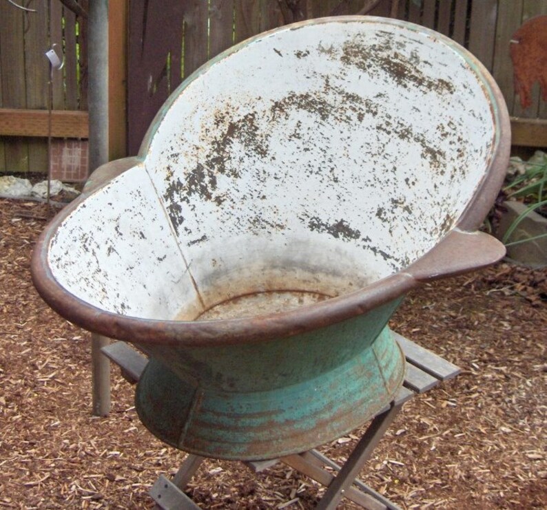 On Hold for Jessica. Antique Cowboy Bathtub with Original Etsy