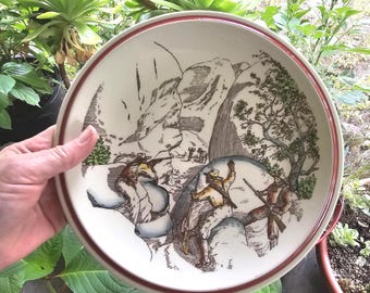 Vernon Kilns 1940's Bits of the Old West The Posse ~ 8 5/8" Plate ~ EUC