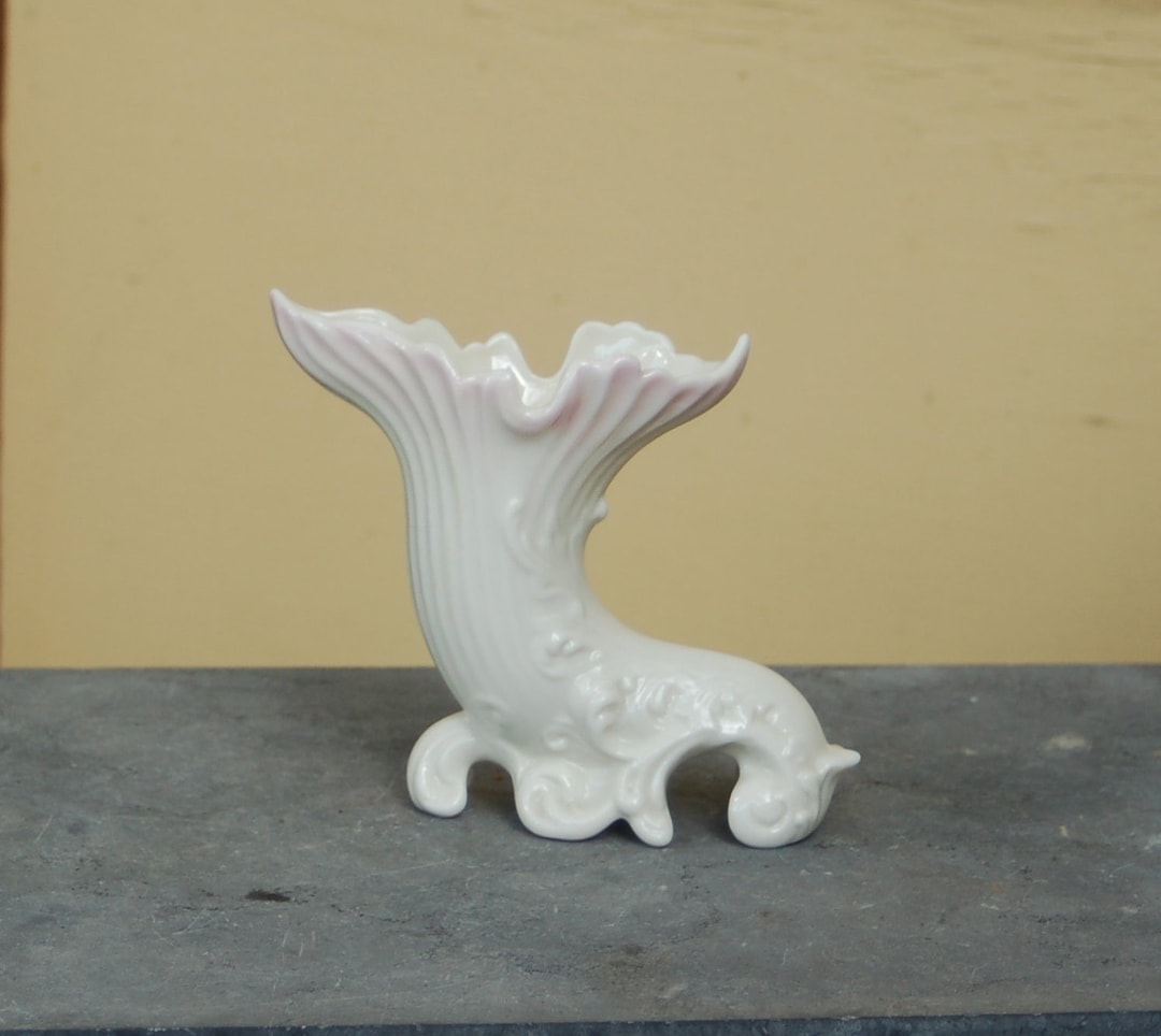 Fine Porcelain Vintage China Belleek Fermanagh Vase With a Etsy