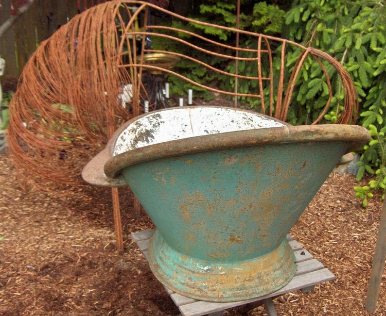 On Hold for Jessica. Antique Cowboy Bathtub with Original Etsy