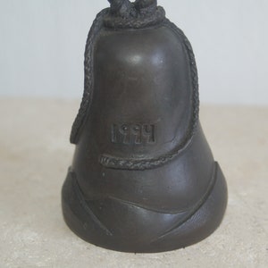 Bronze Bell from the American Bell Association's 1994 San Diego Convention Featuring a Ship at Sea, Rope Topper and Anchor Charm Nice Sound image 7