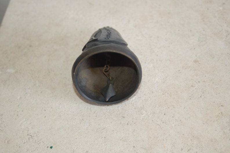 Bronze Bell from the American Bell Association's 1994 San Diego Convention Featuring a Ship at Sea, Rope Topper and Anchor Charm Nice Sound image 8