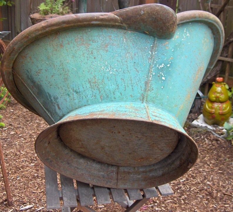 On Hold for Jessica. Antique Cowboy Bathtub with Original Etsy