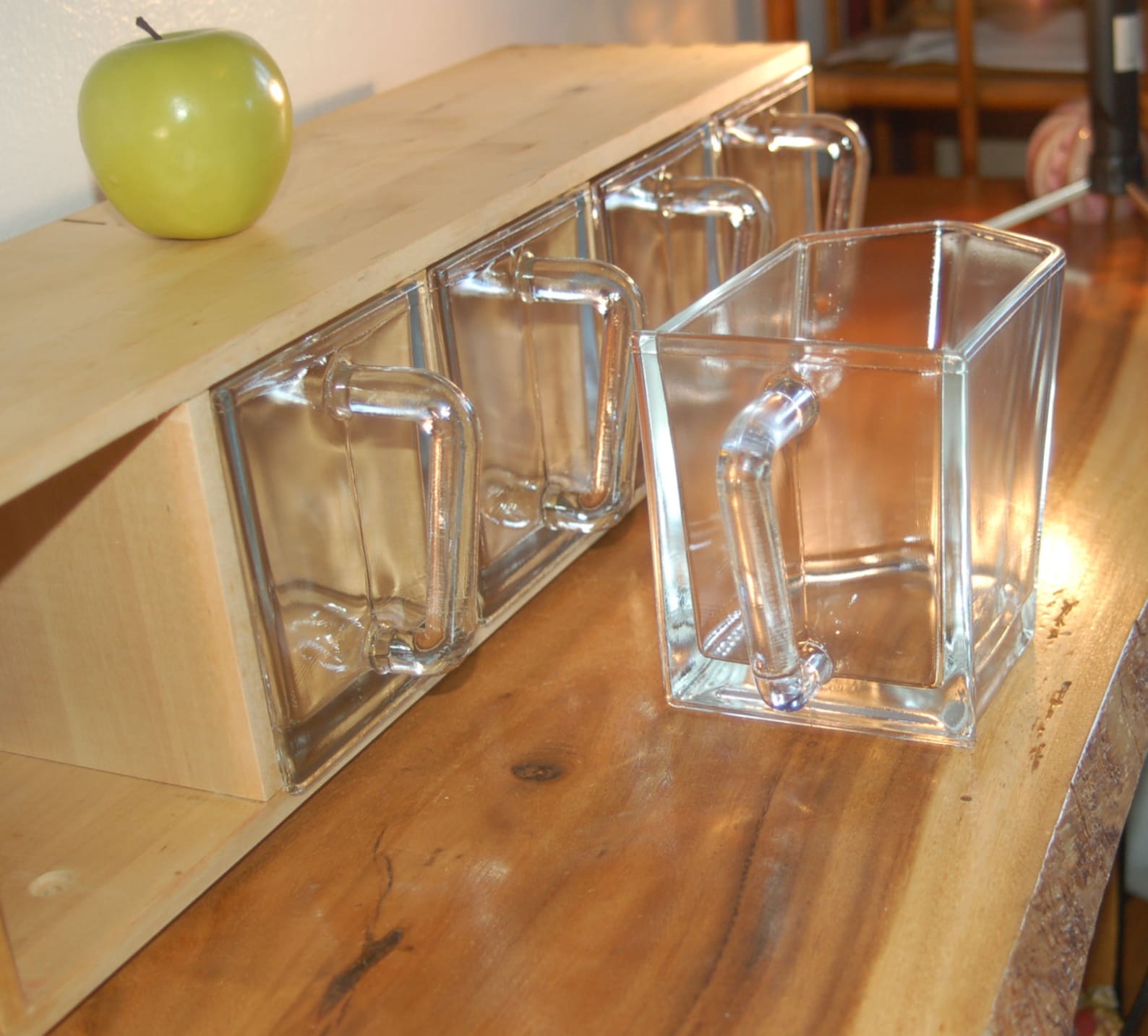IKEA Forhoja Glass Storage Drawers Wood Housing German Etsy