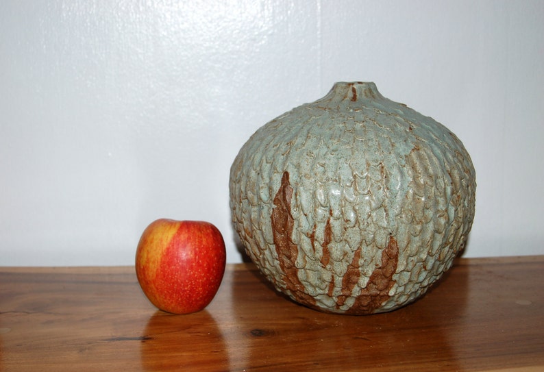 Mid Century Architectural Textured, shops Large Sculptured, Thumb Pot, Pebbled, Stoneware Onion / Weed Pot / Vessel / Vase
