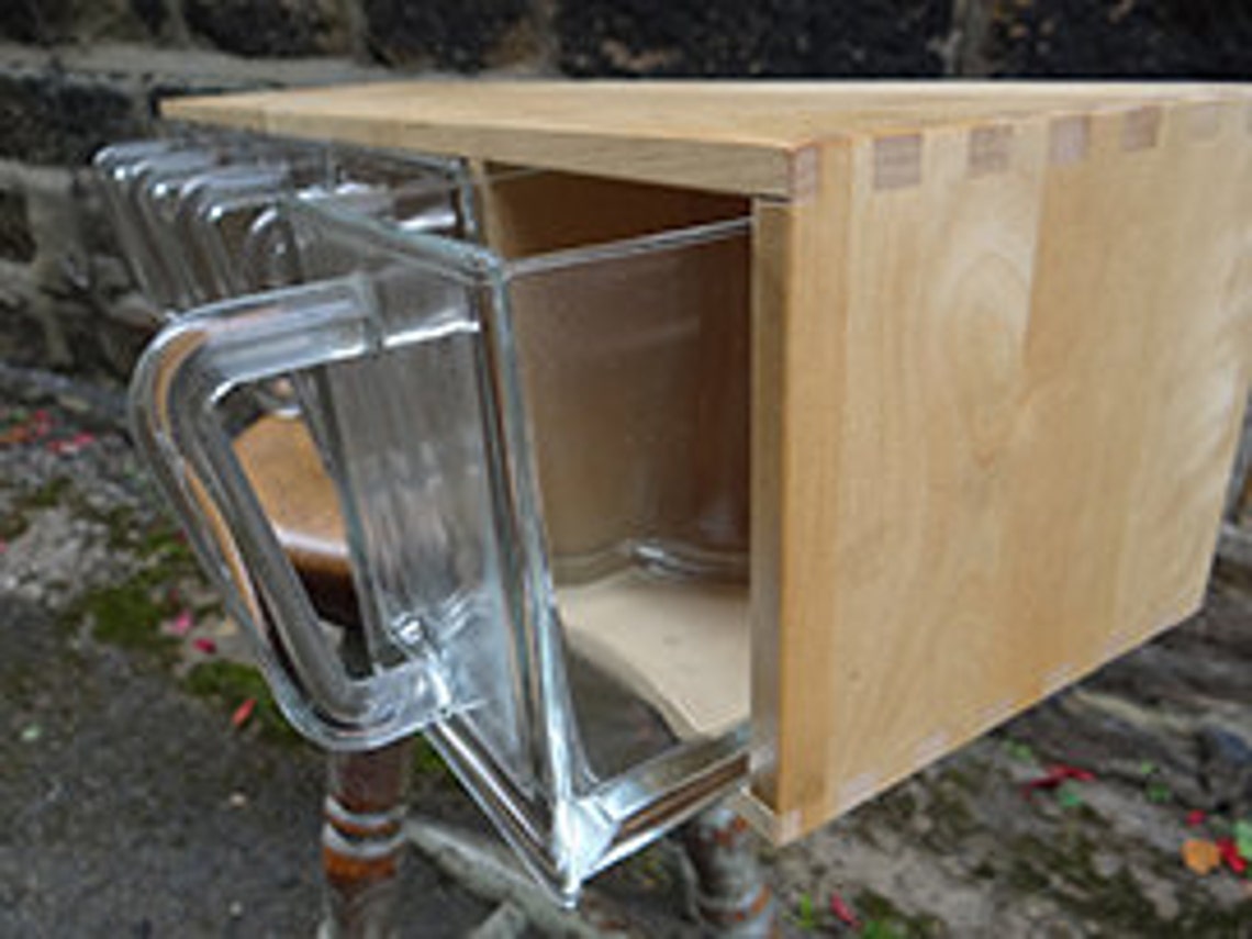 IKEA Forhoja Glass Storage Drawers Wood Housing German Etsy