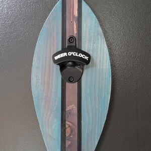 Surfboard Bottle Opener: &quot;Beer O&#39;Clock&quot; Beach Bar Decor