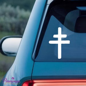 Cross Logo Vinyl Decal,Car/Laptop/Window/Bottle Decal,Customizable Size,Multiple Colors Available,PRESIDENT Band Vinyl Sticker,Gift for Fans