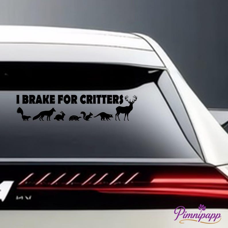 Multiple Window Decals I Brake for Critters Vinyl Decal,car/bumper/window Decal,customizable ...
