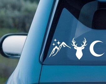 Maas Icons Vinyl Decal,Velaris Stag,Moon Mountain,ACOTAR Throne of Glass Crescent City Booktok,Multiple Colors Available,Fantasy Book Gift