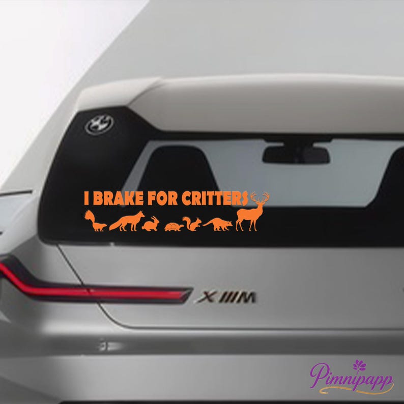 Multiple Window Decals I Brake for Critters Vinyl Decal,car/bumper/window Decal,customizable ...