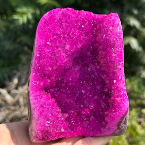 Pink geode quartz Specimens,Quartz crystal cluster,Home decoration,Crystal mineral specimen, Crystal geode specimen,Crystal healing Gifts/PC